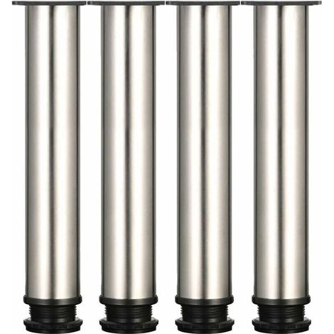 piedini regolabili, altezza 300 mm, gambe per mobili rinforzate, gambe per tavolo, gambe per mobili in acciaio inox (1/4)