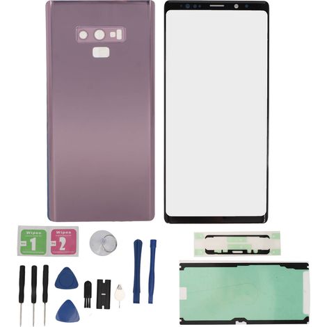 Coque arrière et vitre extérieure de remplacement pour Samsung Galaxy Note 9, violet (1/5)