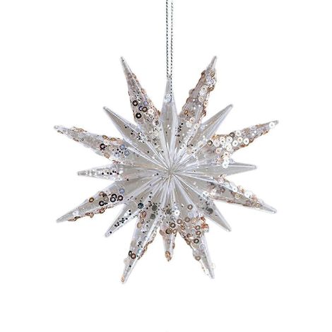 Pendentifs flocons de neige, décorations de Noël artisanales, pendentif sapin de Noël, faux flocons de neige d'hiver pour la fête du Nouvel An, décoration de fête de fin d'année-Style E (1/5)