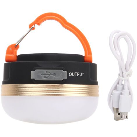 Lampe de camping LED rechargeable avec batterie externe magnétique pour tente, idéale pour la pêche en plein air.