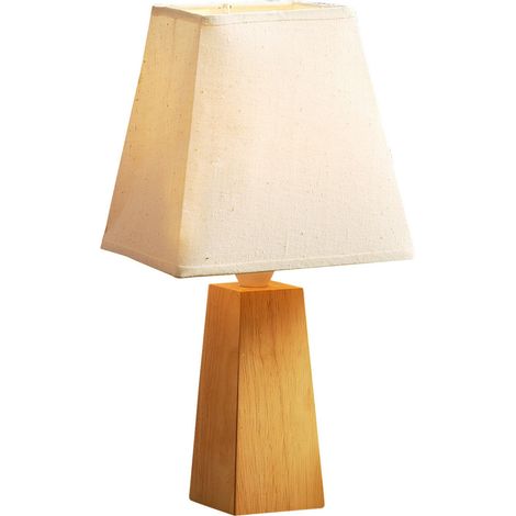 Premier Housewares Tropical Hevea Wood Cone Base Table Lamp