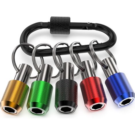 5-Zoll-Schraubendreherbithalter aus Aluminiumlegierung mit 1/4"-Sechskantschaft  Leicht und schnell austauschbar  Tragbarer Bohr- und Schraubendreheradapter  Schwarze Metallhalterung