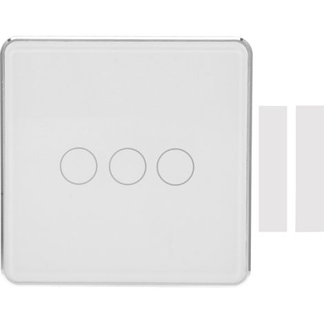 Interrupteur mural intelligent sans fil 3 ganges panneau tactile télécommande pour TUYA Zigbee avec minuterie (1/5)