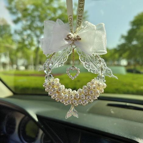 voiture Suspendue Lace Bow Ornement Miroir De Voiture Suspendu Pendentif Pendentif Voiture Intrieur Dcoration Automatique Accessoires