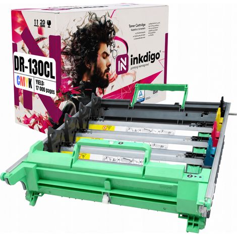 Tamburo Inkdigo DR130CL compatibile con Brother DCP-9040CN HL-4040CDNLT, certificato TÜV. (1/5)
