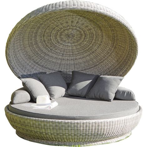 Sonnenpartner Lounge-Insel Oyster Aluminium mit Polyrattan white-coral Loungeinsel (1/2)