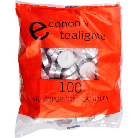 Bougies chauffe-plat blanches Admit sans parfum, paquet de 100 (1/2)