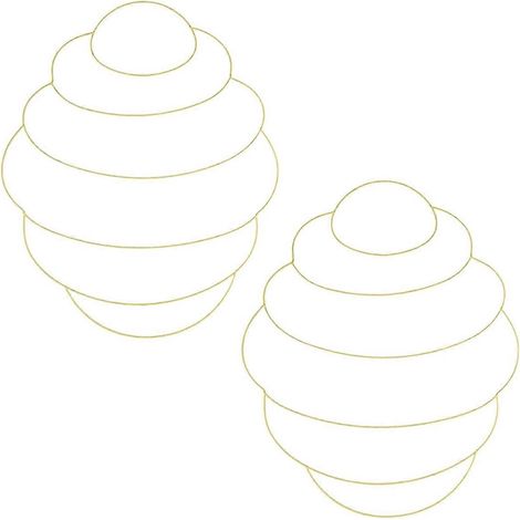 Couronne en fil de fer abeille, décoration de patio/porche printanière et estivale (1/5)