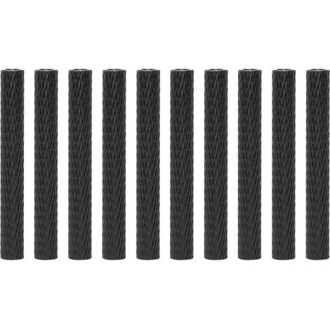 Lot de 10 entretoises rondes en aluminium M3x40 noires pour quadricoptère (1/5)
