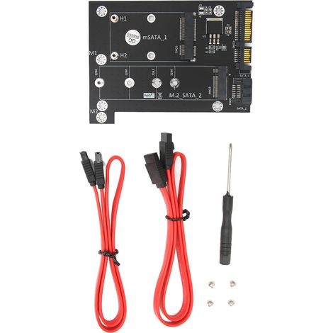 MSATA M.2 NGFF auf Dual SATA3 Adapterkarte, Hochgeschwindigkeits-SSD-Konverter für Computerzubehör (1/5)