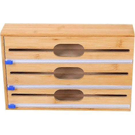 Aluminiumfolien- und Plastikfolien-Organizer, Plastikfolienspender mit Folienschneider, Plastikfolie, Aluminiumfolie, W (1/5)
