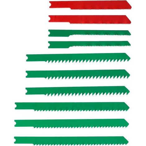 Lot De 10 Lames En U Pour Bois Et Métaux Coupe Droite 1.5-30 Mm (1/2)