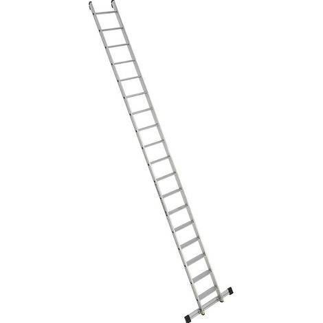 Euroline Premium 30174 Alu Stufenanlegeleiter mit integriertem Anlegegummi 18 Stufen