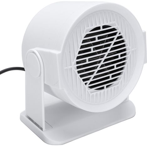 Chauffage d'appoint portable 400 W, à chauffage rapide, anti-basculement et anti-surchauffe, angle d'inclinaison réglable, idéal pour la maison ou la table de chevet (prise US 110 V). (1/5)