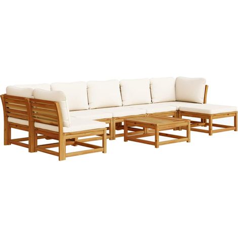 Set Salotto da Giardino 8 pz con Cuscini Legno Massello Acacia vidaXL (1/5)