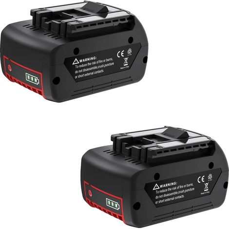 Batterie, 18V Rechargeable, Capacité de 6000mAh, 2 pcs (1/2)