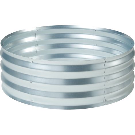 Fioriera rialzata acciaio zincato 92 x 31 cm argento 030009508