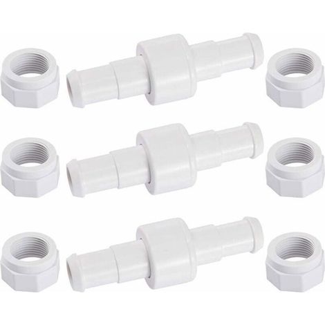Raccords rotatifs pour tuyau d'arrosage - MICH - Lot de 3 - 6 embouts D15 - Compatibles Polaris 180, 280, 380 (1/4)