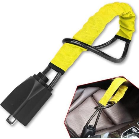 Canne Antivol Voiture, Antivol Voiture, Antivol Voiture Volant, Robuste, Ajustement Universel, 3 Clés (JAUNE) (1/4)