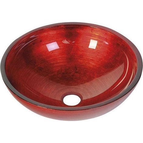 Sapho Murano - Lavabo da appoggio, 400x140 mm, rosso AL5318-63 (1/5)
