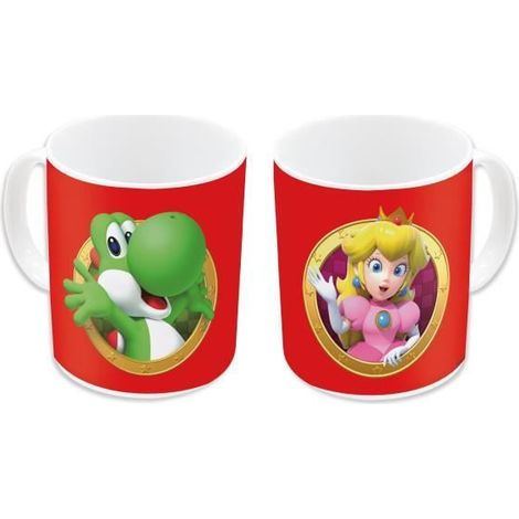 Tasse aus Porzellan - Super Mario - Peach & Yoshi - 325ml - Spülmaschinenfest - Zeitgenössisches Design