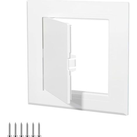(100×100mm)2 Pièces Panneau D'accès 4x4 Pouce, Portes D'accès en Plastique ABS, Peignable Panneaux D'inspection, Pour Comble, Mur et Plafond (1/5)