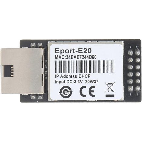Seriell-zu-Ethernet-Modul aus Kunststoff, RJ45-zu-TTL-Netzwerkgerät HF-E20 für FreeRTOS