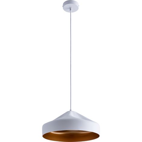 Paco Home Pendelleuchte Hängelampe Esszimmer Küchenlampe Hängend Esstischlampe Innen Gold  Weiß-Gold,  Design T + Leuchtmittel G95 Klar