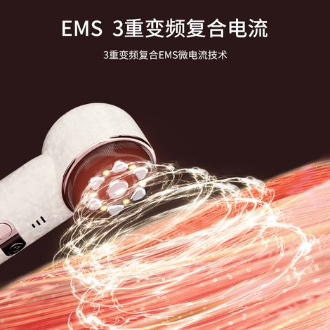 Masseur Visage EMS Microcourant LED 3 Couleurs Chauffant Rechargeable USB-C Lifting Raffermissant Anti-Âge Soin Complet (1/5)