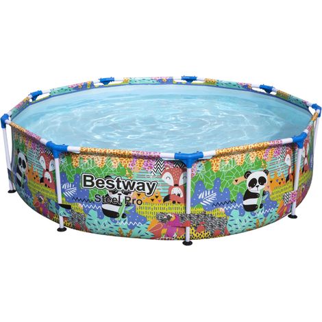 Bestway Piscine hors sol tubulaire ronde Bestway Steel Pro 274 x 66 cm décor panda (1/10)