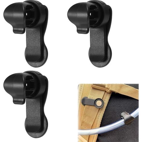 Lot de 3 clips magnétiques pour tuyau d'hydratation, Vessie D'Hydratation Support de Tuyau MagnéTique Sac à Eau Tube Clip Poche à Eau Tuyau Clip pour Cyclisme en Plein Air Course (1/5)