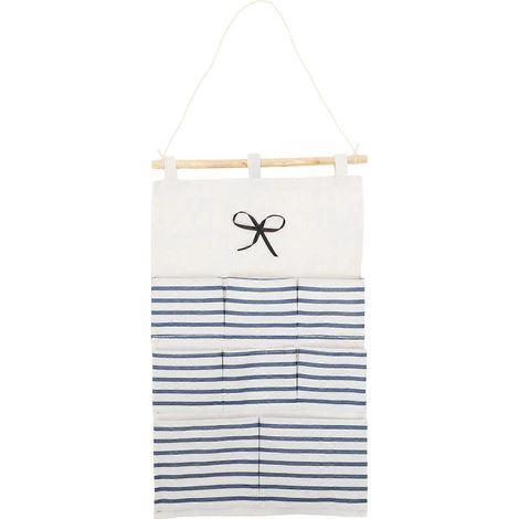 Sacs suspendus pour articles ménagers divers, rangement mural, sacs à 8 poches, pochettes suspendues-47X33CM-Blue