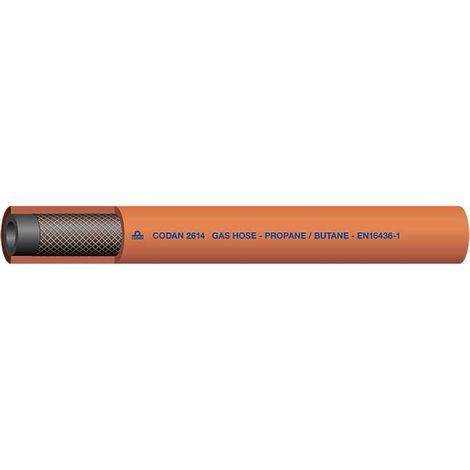 Tuyau Noir, orange RS PRO, diamètre interne: 6.3mm, longueur 25m, pour Butane, Gaz de pétrole liquéfié, Propane ( Prix pour 1 )
