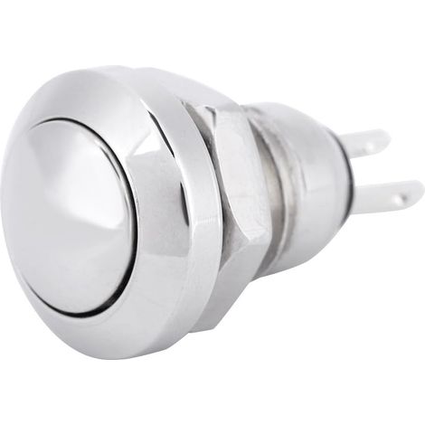 Momentary Push Button Switch 1A 24V Waterproof Fits 8mm Mounting Hole Power Push Button(Nickel-plated Brass) (1/5)
