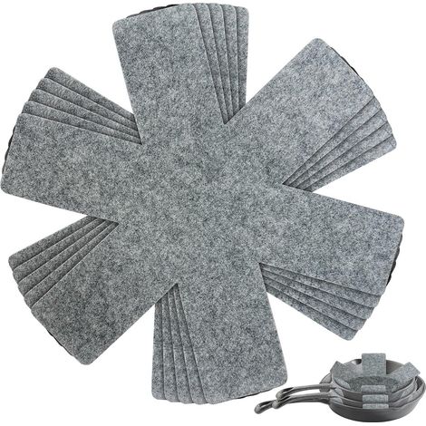 5 Protections en feutre, Ø 32 cm, pour poêle et casserole, dessous de plat, cuisine (1/5)