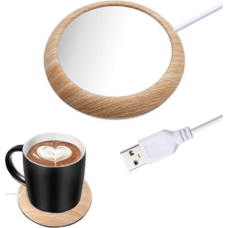 QORVA-Chauffe-Tasses à café,Chauffe-Tasses de Bureau avec USB Chauffe-Boissons Chauffe-Tasses à thé Chauffe-Bureau Plaque chauffante pour thé, Eau, Lait pour Bureau, Maison, Bureau (1/5)