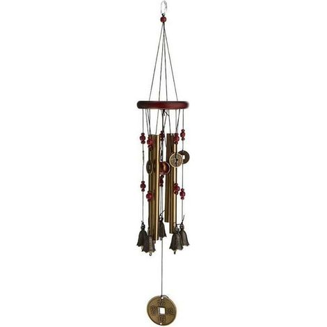 Carillon à vent, 4 tuyaux, 5 cloches, carillon à vent- (1/4)