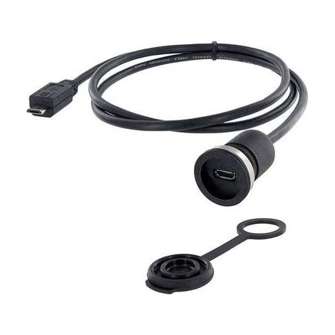 Presa Micro B USB 2.0 Presa con telaio di montaggio M16 1310-1013-01 encitech Contenuto: 1 pz. (1/3)