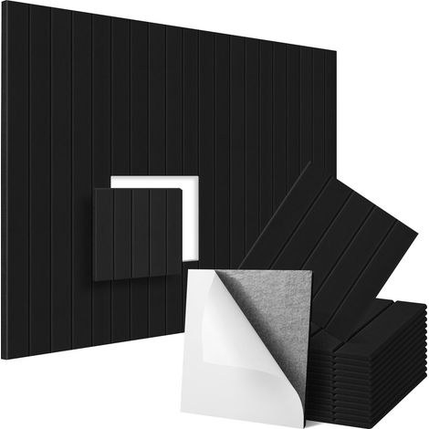 Soundproof Wall Panels, Self-Adhesive Acoustic Panels, Pack of 12 Soundproof Foam Panels, 30301cm (1/5)