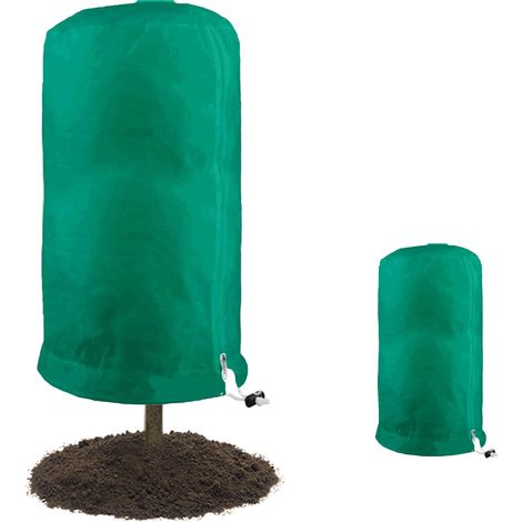 Housse de Protection contre le gel des arbres, 2 pièces, avec cordon réglable, vert hiver, 60x80cm (1/5)
