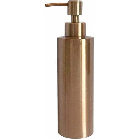 350 ml Seifenspender, Flüssiglotion, 304 Edelstahl, Duschgel, Shampoo, Öl für Badezimmer, Küche, Spülmittelspender, Roségold