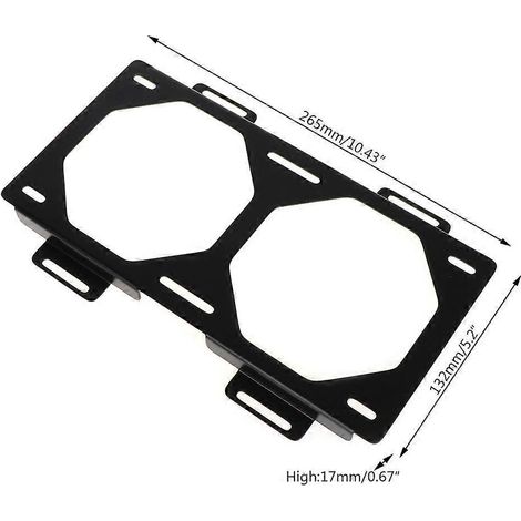 Support de montage DIY pour radiateur de ventilateur 12/14 cm - 120 240 360 480 mm - SPJ-240M (1/4)