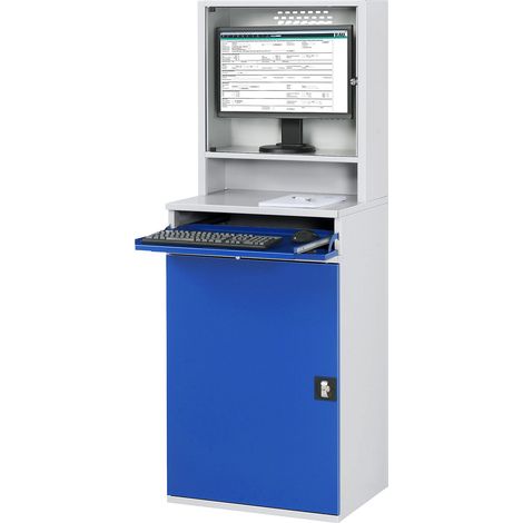 RAU, Poste informatique, compartiment pour écran, 2 tablettes