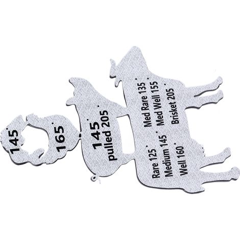 Aimant de température pour viande, guide de température interne pour animaux (bœuf, porc, poulet, poisson), accessoire de barbecue en acrylique. (1/5)