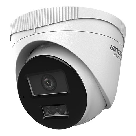 Hikvision HWI-T240HA-LU Telecamera IP Smart Dual-Light Turret da 4 MP con rilevamento persone/veicoli, audio integrato e protezione IP67
