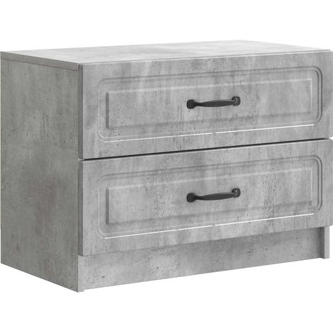 Bedside Cabinet with Drawer Concrete Grey 62 x 34.5 x 44.5 cm vidaXL