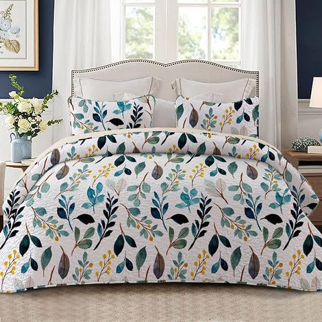 Bedspread 240 x 260 cm with Printed Pattern