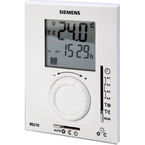 Siemens – Thermostat d'ambiance connecté programmable – Affichage LCD – Contact inverseur – Tension 2x1,5V AAA – RDJ100