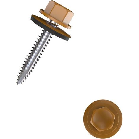 Connex Bohrschrauben 4.8 x 35 mm Sechskant Sechskantkopf - 100 Stk. bronze Blechschrauben