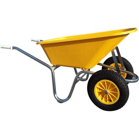 Umbria Equitazione Carriola gardenia due ruote Scuderia Cavallo GIALLA